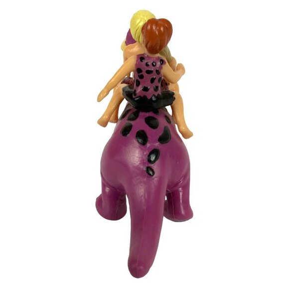 Pebbles & Bamm Bamm Riding Dino PVC Toy Figure 1992 Dakin Amblin Flintstones - Picture 3 of 8